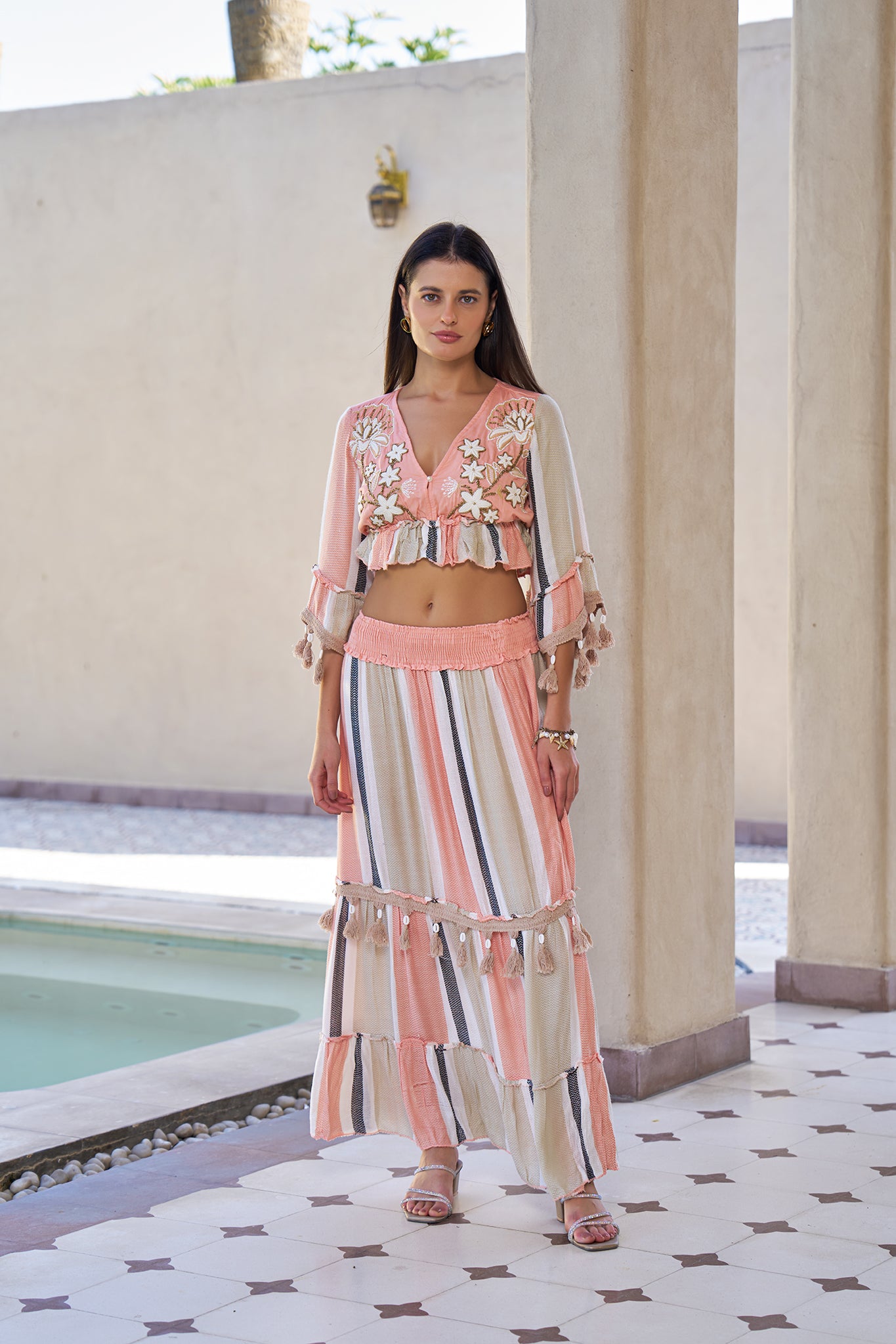 SAV#114 LONG SKIRT TOP SET PACK OF 6